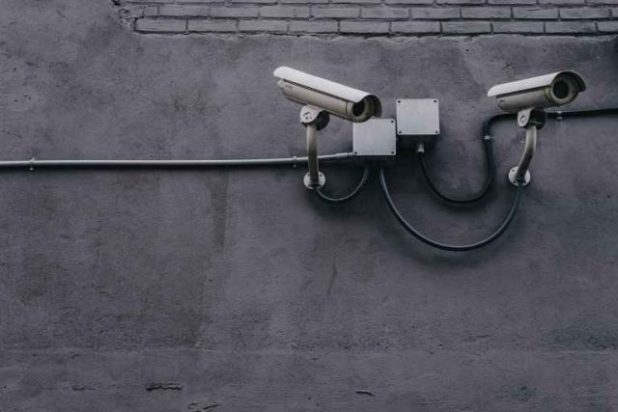 security-camera on wall